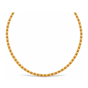 18K Gold Necklace with Supreme Beauty Radiant Finish Design
