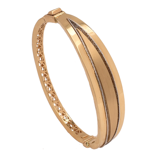 أسورة ذهب عيار 18 بشرائط متداخلة