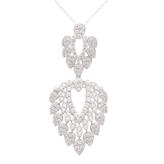 عقد ذهب عيار 18 بتصميم أوراق متداخلة