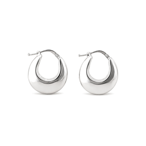 18K White Gold Earrings with Circular Design