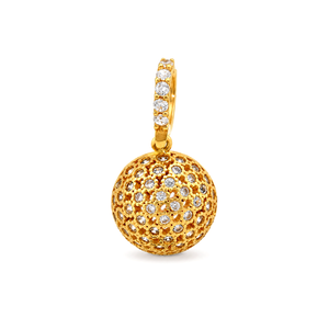 18K Gold Pendant with Ball Design