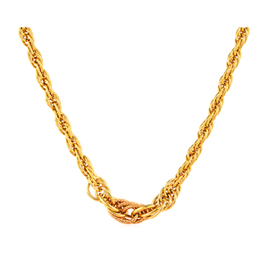 18K Gold Necklace with Rope Knot