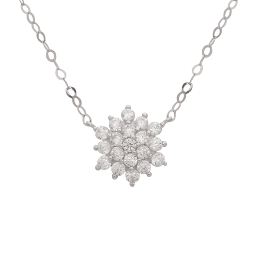 عقد ذهب عيار 18 بتعليقة زهرة