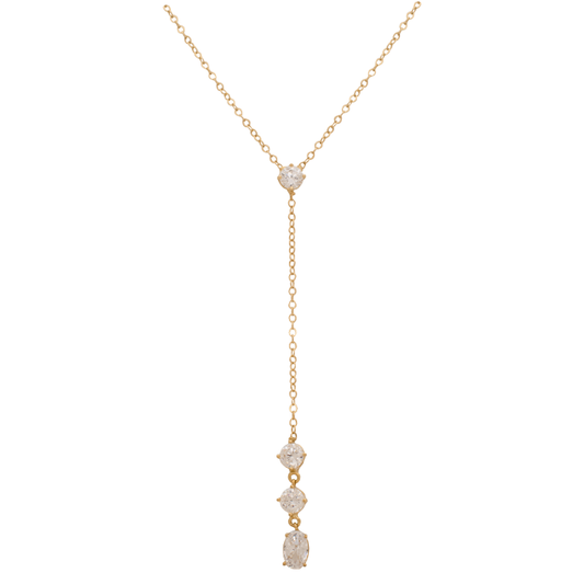 عقد عيار 18 بتصميم فصوص دائرية