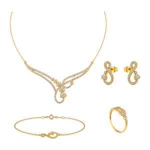 18K Gold Set with Infinity Design