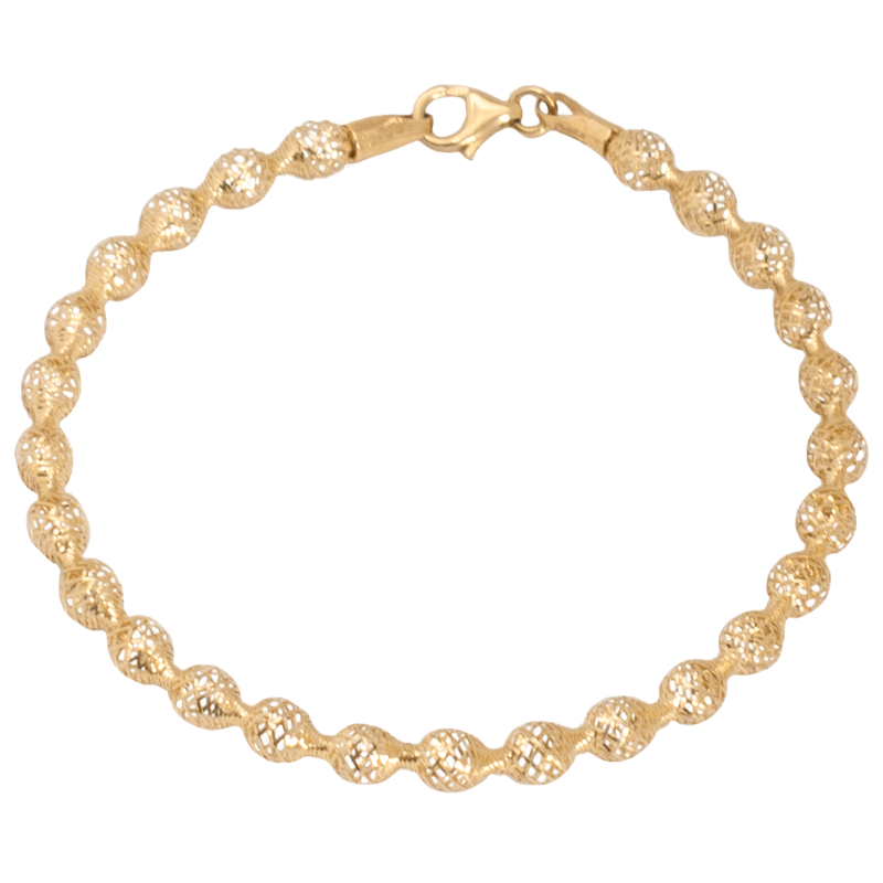 أسورة ذهب عيار 18 بتصميم كرة