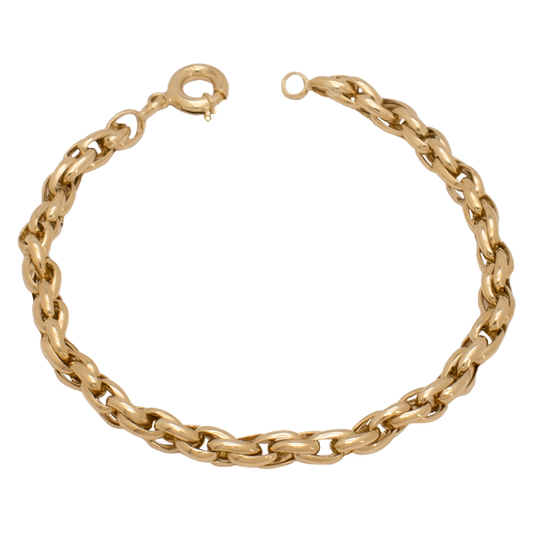 أنسيال ذهب عيار 18 بتصميم مجدول