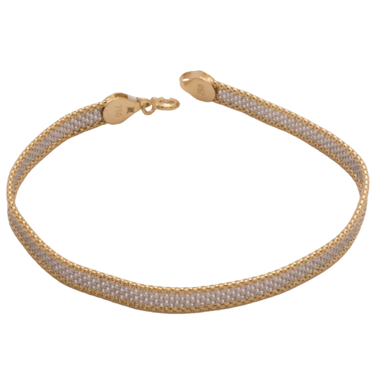 أنسيال ذهب عيار 18 بتصميم ثنائي اللون