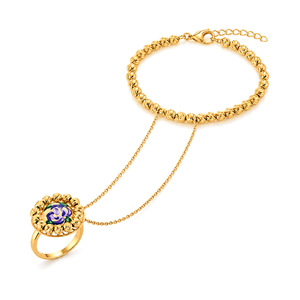 18K Gold Palm with Hand Charm