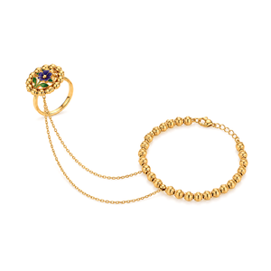 18K Gold Palm with Hand Charm