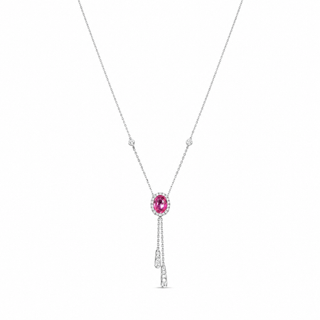 18K Diamond Pendant In Colorful