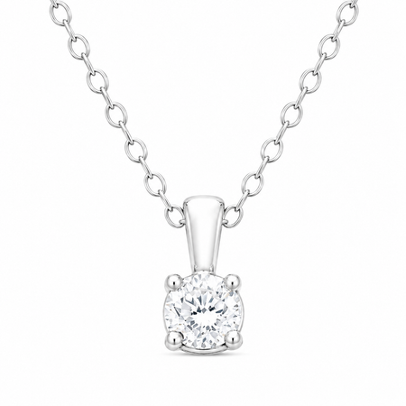 18K Diamond Pendant with Small Design
