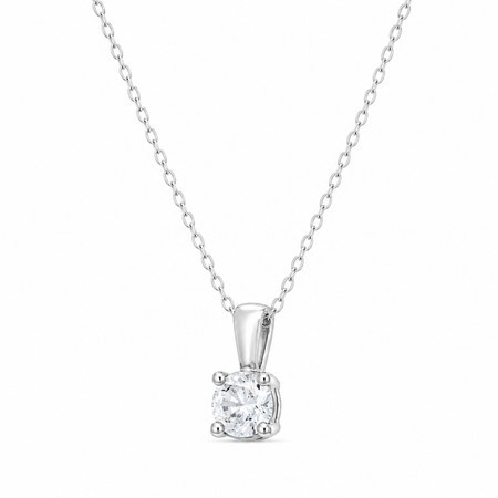 18K Diamond Pendant with Small Design
