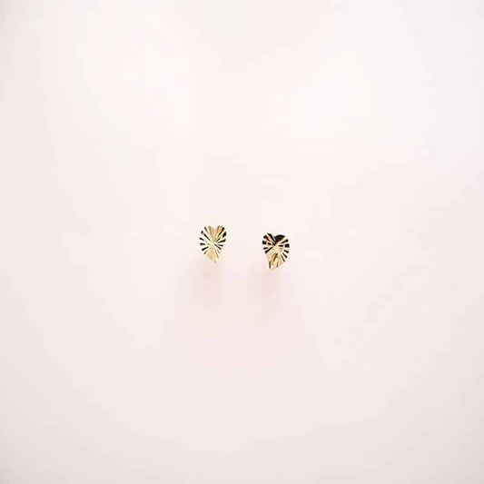 حلق ذهب شكل قلب - 0.77