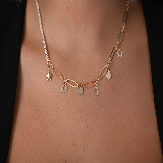 18K Gold Pendant with Laugh Play Design