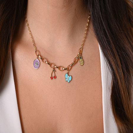 18K Gold Pendant with Summer Look Design