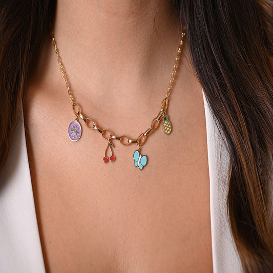 18K Gold Pendant with Summer Look Design