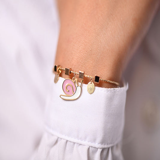 أسورة أطفال ذهب بتصميم الحلزون