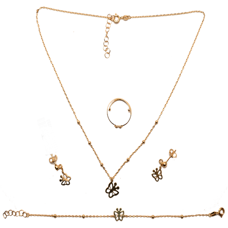 18K Gold Kids Set with Elegant Butterfly Design