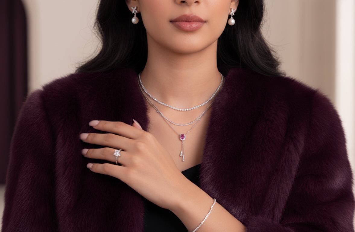 18K Diamond Necklace – Playing Card Symbols Design – Ghamieh