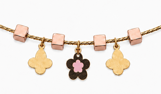 18K Gold Kids Bracelet with Multiple Design