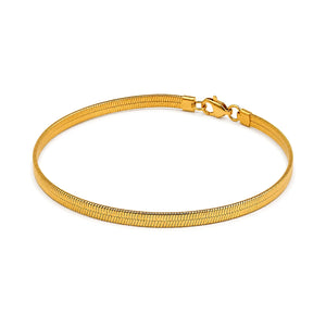 18K Gold Chain Bracelet with Flexible Snake Chain Design