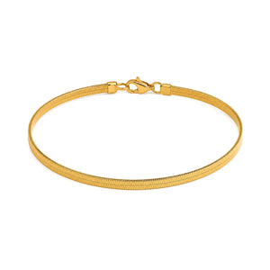 18K Gold Chain Bracelet with Flexible Snake Chain Design