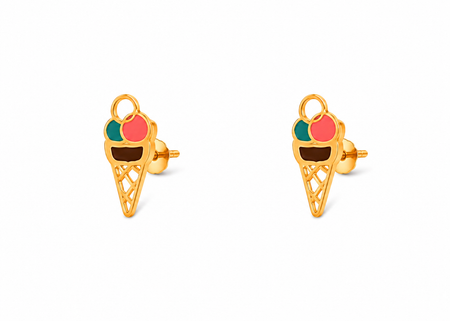 18K Gold Ice Cream Set For Kids