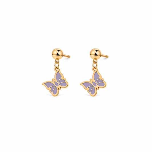 18K Gold Butterfly and Ball Set For Kids