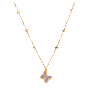 18K Gold Kids' Jewelry Set With Butterfly & Ball Design