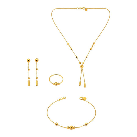21 k Gold set hanging ball