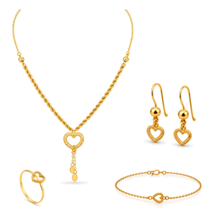 21K Gold Set with Heart Design