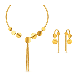 18K Gold Half Set with Open Circle Design