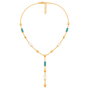 18K Gold Half Set with Geometric Rectangle Design
