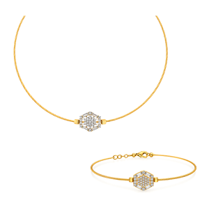 18K Gold Half Set with Exceptional Mornings Design