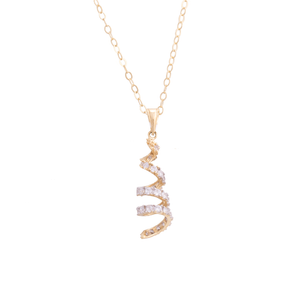 18K Gold Pendant with Spiral Design