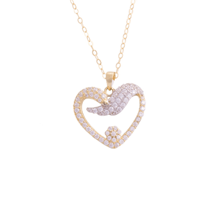 18K Gold Pendant with Heart Design