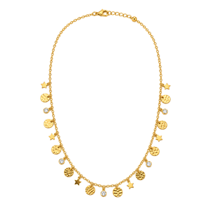 18K Gold Half Set with Assorted Pendants Design