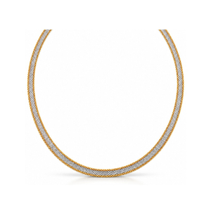 18K Gold Necklace with Braided Thick Design