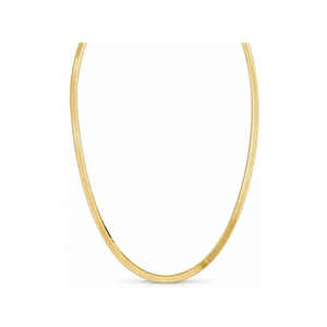 18K Gold Necklace with Flat Classic Design