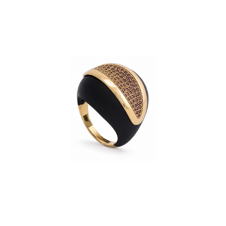 18K Gold Ring with Ornate Design