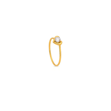 18K Gold Ring with Loving Hearts Elegant Touch Design