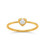 18K Gold Ring with Loving Hearts Elegant Touch Design