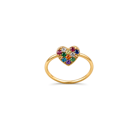18K Gold Ring with Forever Small Design