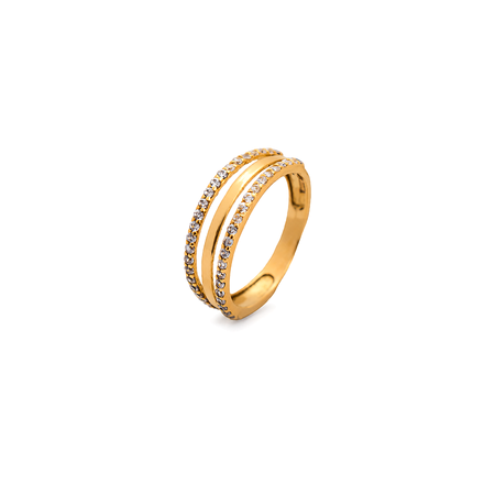 18K Gold Ring with Happy Journey Design