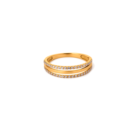 18K Gold Ring with Happy Journey Design