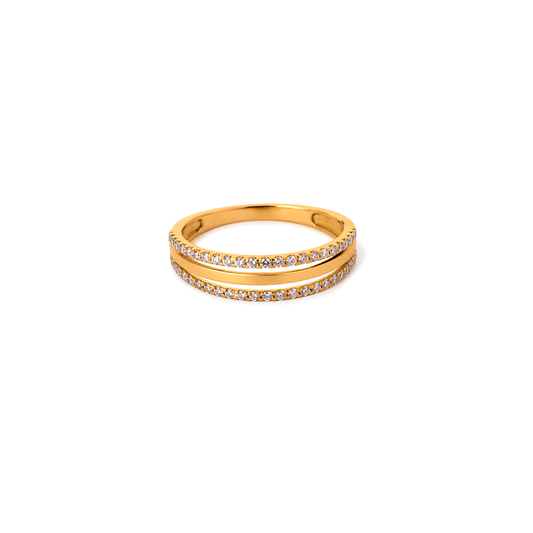 18K Gold Ring with Happy Journey Design