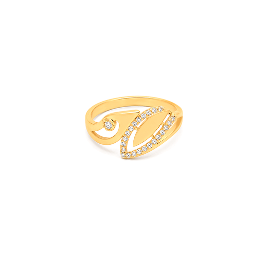 18K Gold Ring with Ambition Power Design