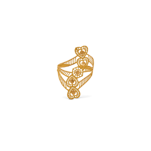 21K Gold Ring with Heart Design
