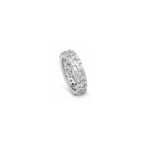18K White Gold Ring with Argin Shining Gemstones Design